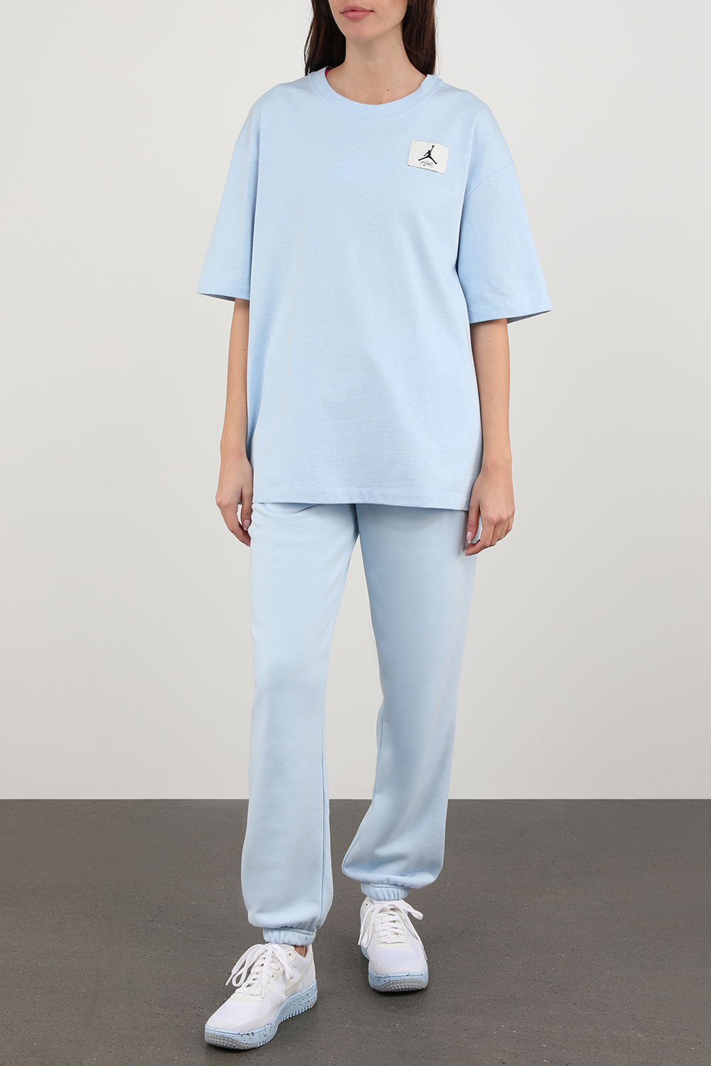 מכנסי טרנינג ארוכים עם לוגו ג'ורדן בגוון כחול